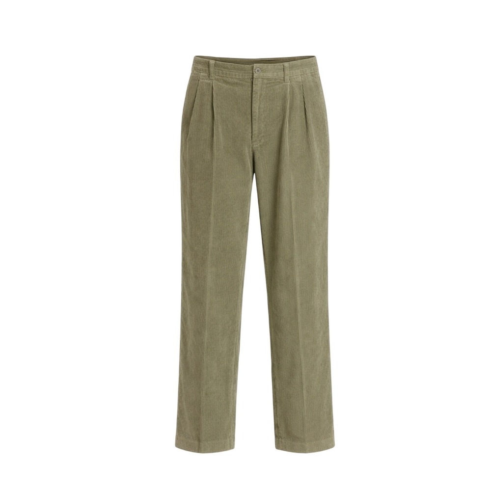 JCrew Pleated Corduroy Pants Trousers Sz 33‎ Preppy Quiet Luxury Academia Cotton